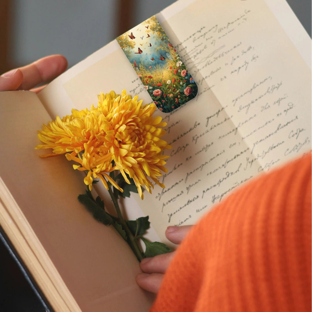 Floral View magnetic Bookmarks (Set of 6)