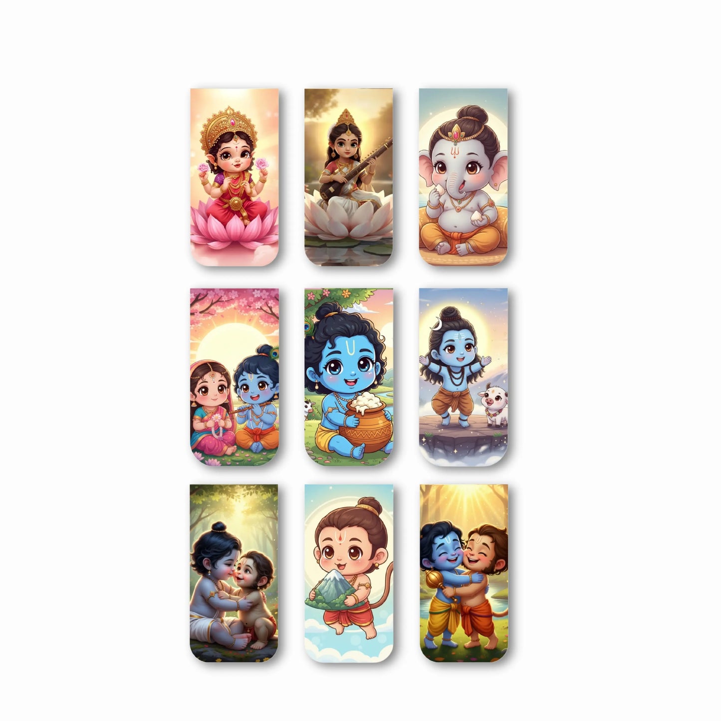 Spiritual Bhakti Magnetic Bookmarks (set of 9)