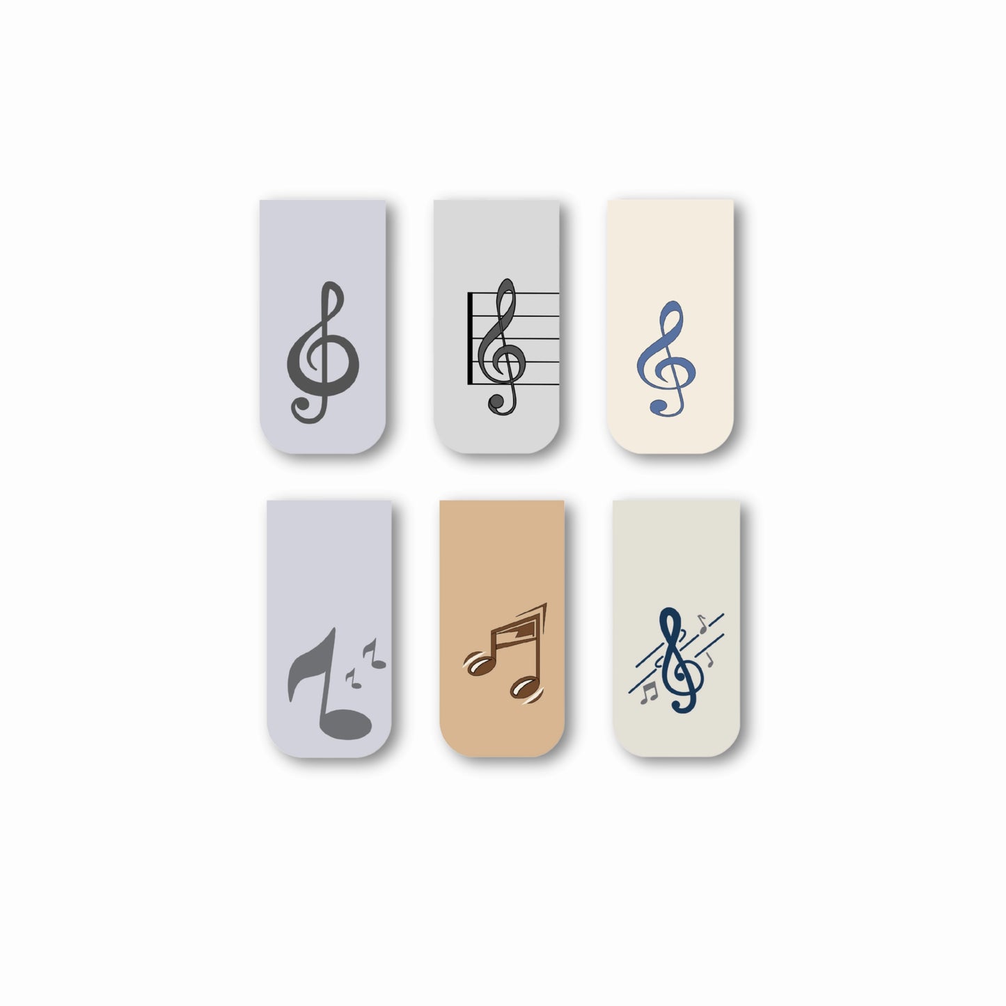 Musical Symbols Magnetic Bookmarks (Set of 6)