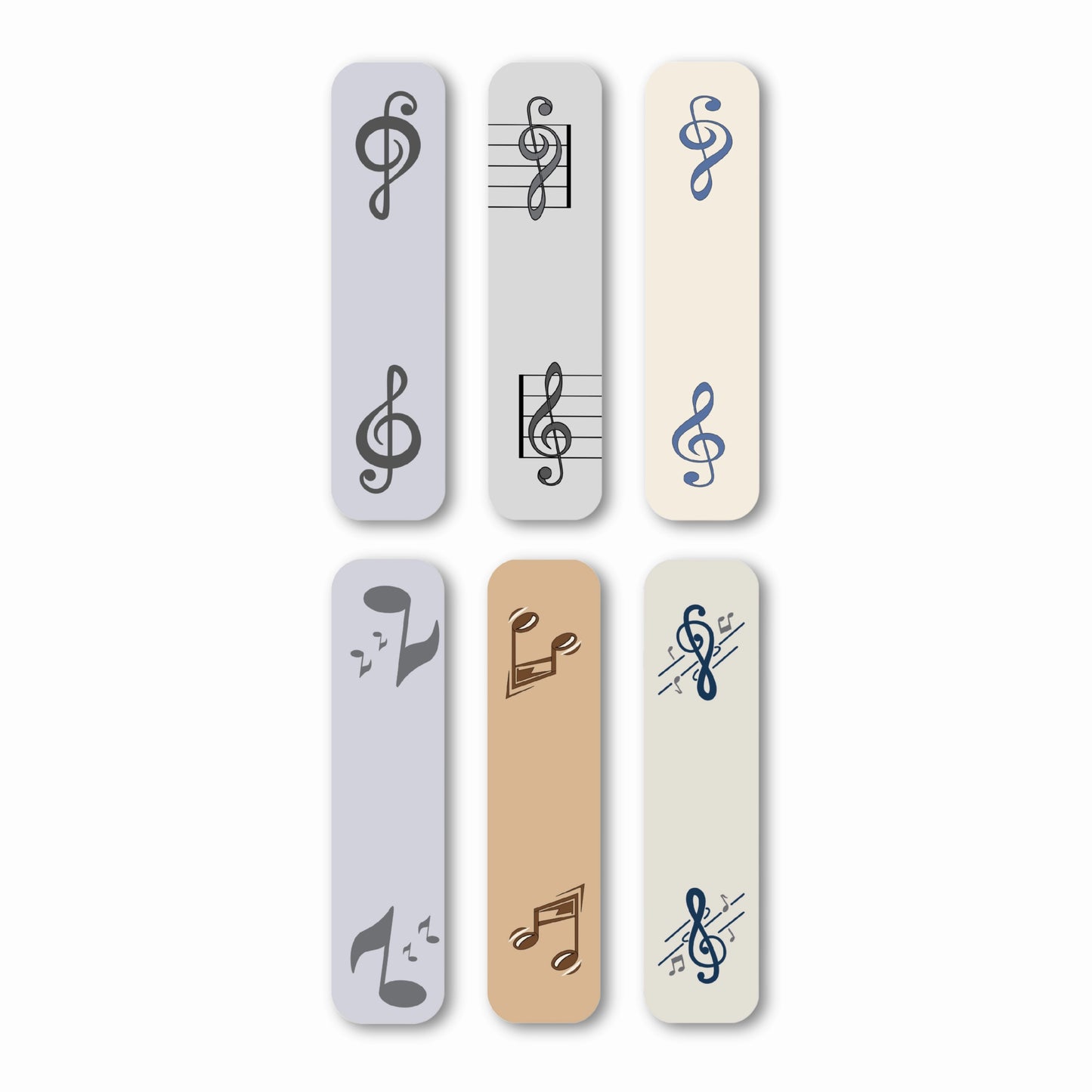 Musical Symbols Magnetic Bookmarks (Set of 6)