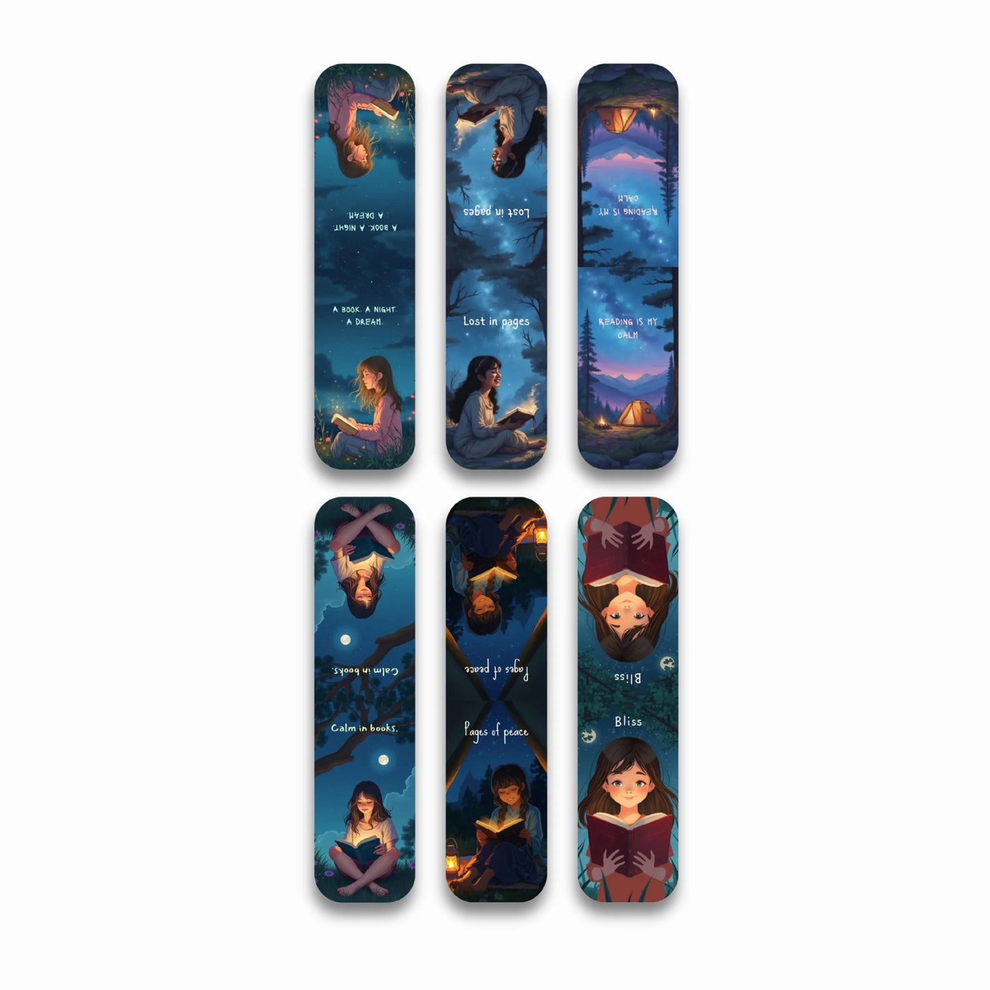 Dreamy Nights Magnetic Bookmarks (Set of 6)
