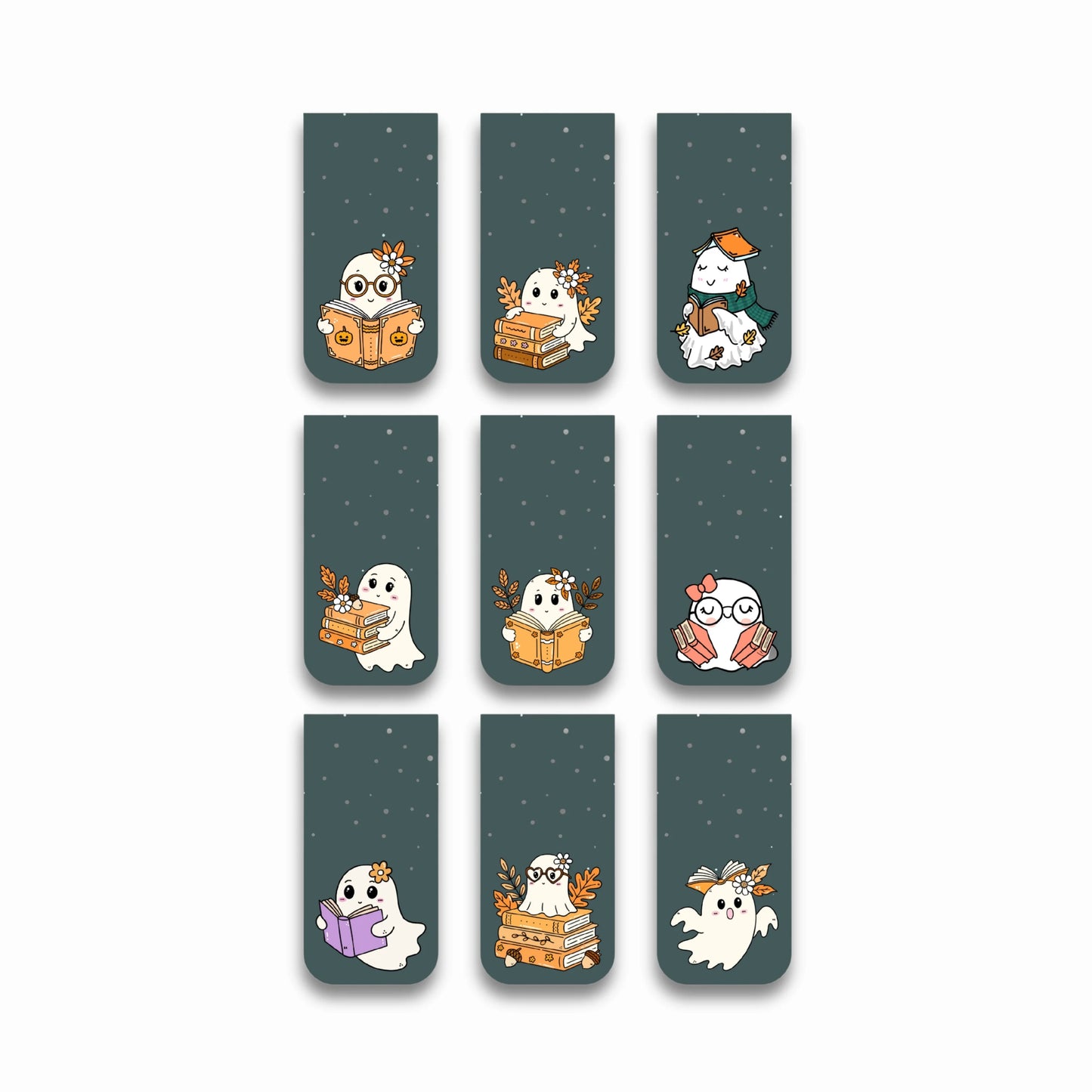 Bookish Ghosts Magnetic Bookmarks (Set of 9)