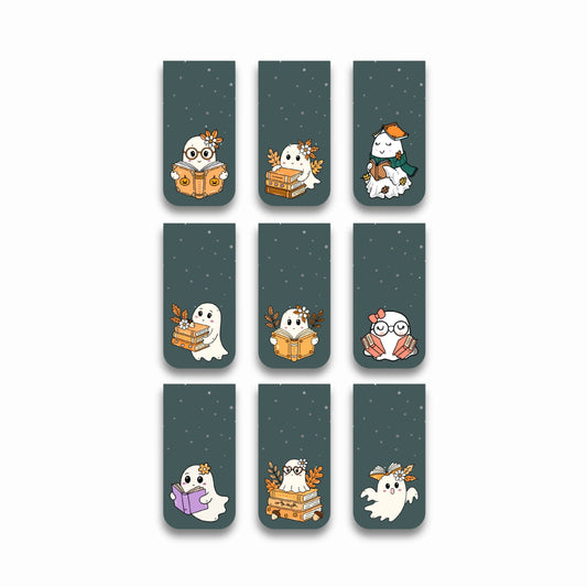 Bookish Ghosts Magnetic Bookmarks (Set of 9)