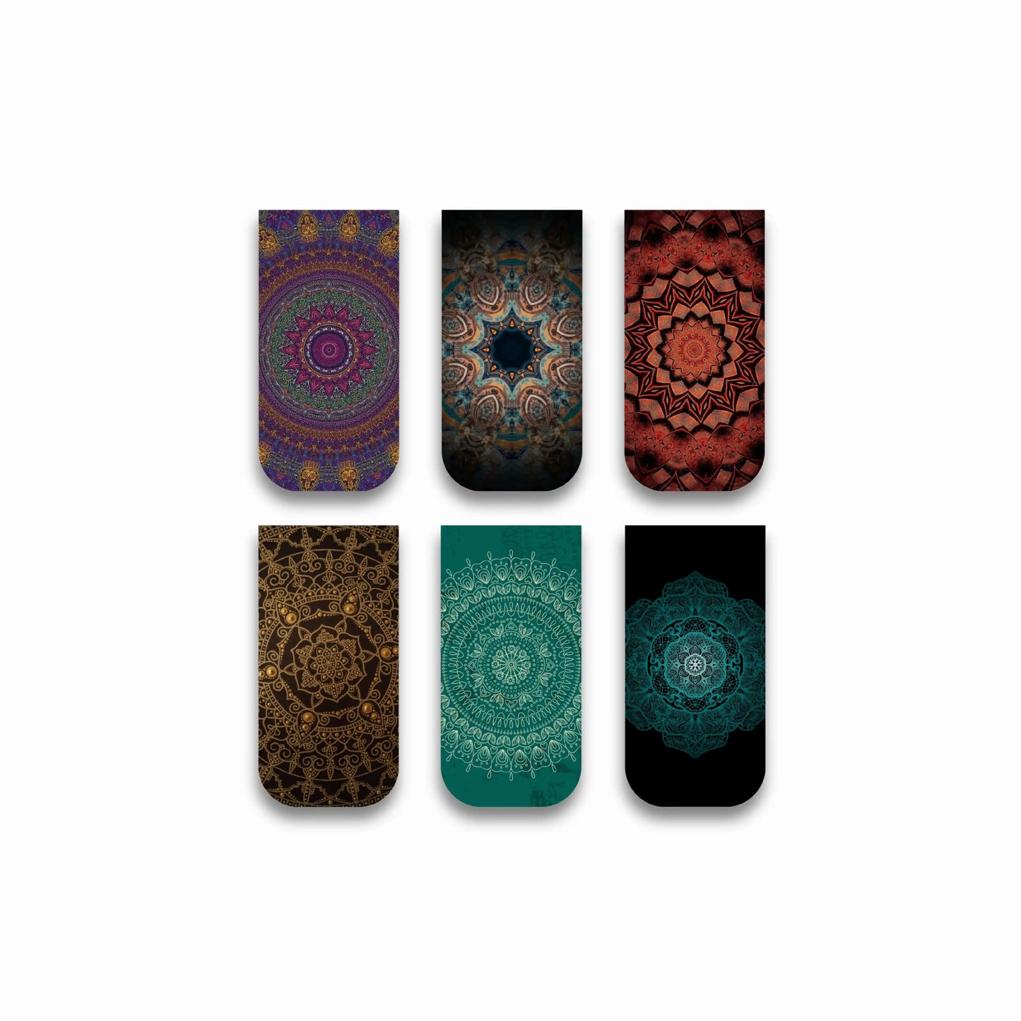 Mandala Art Magnetic Bookmarks (Set of 6)