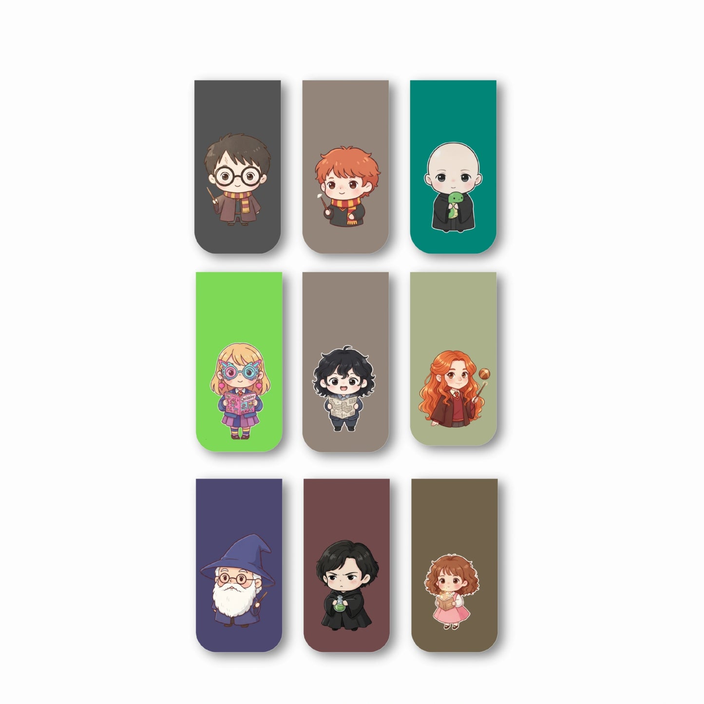 Chibi Style Harry Potter Magnetic Bookmarks (Set of 9)