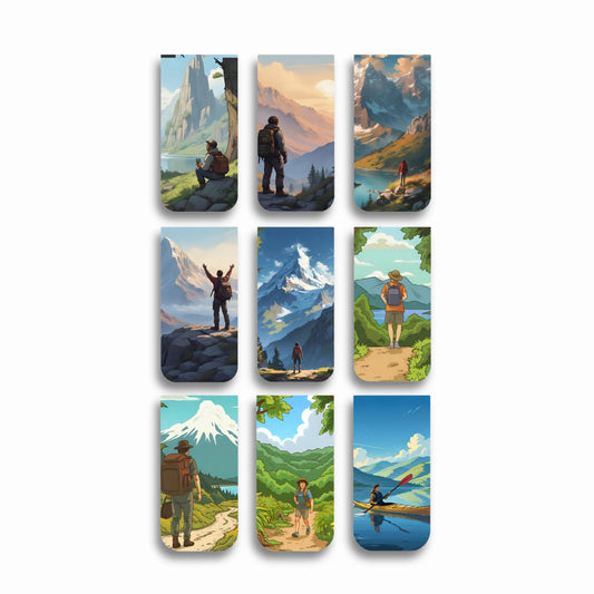 Travel Vibe Magnetic Bookmarks (Set of 9)